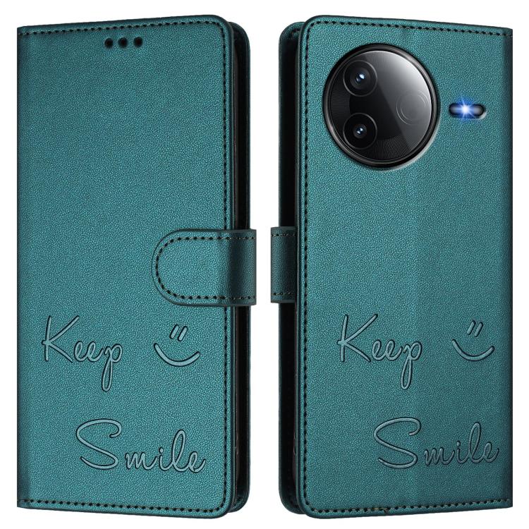 For Redmi K80 5G / K80 Pro 5G Smile Embossing RFID Leather Phone Case