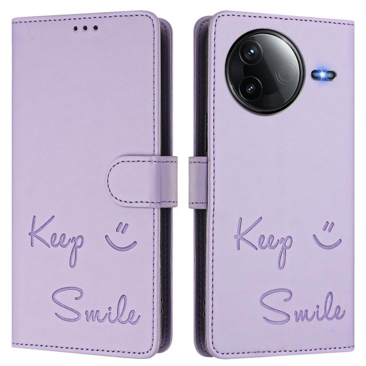 For Redmi K80 5G / K80 Pro 5G Smile Embossing RFID Leather Phone Case