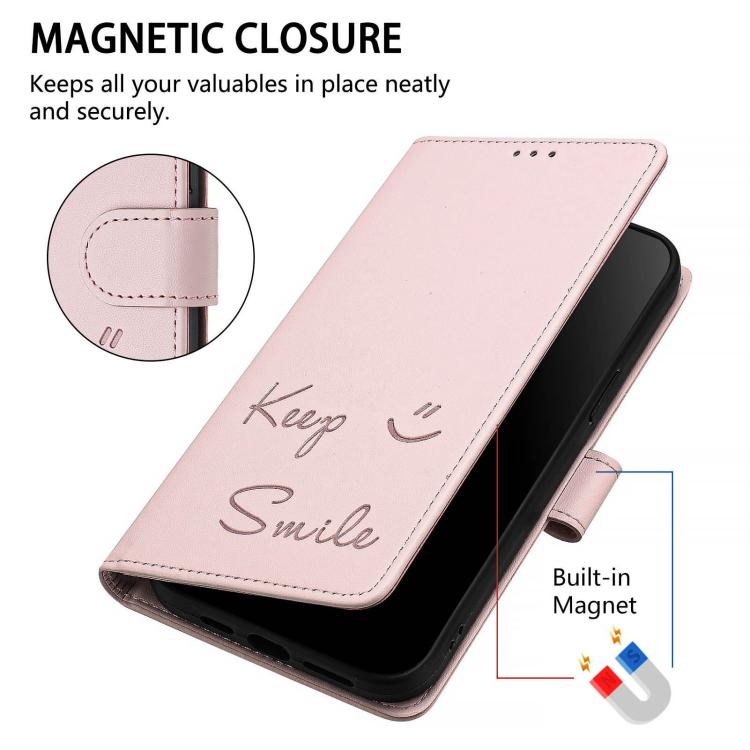 For Redmi Note 15 Pro+ 5G Global 163.3mm Smile Embossing RFID Leather Phone Case