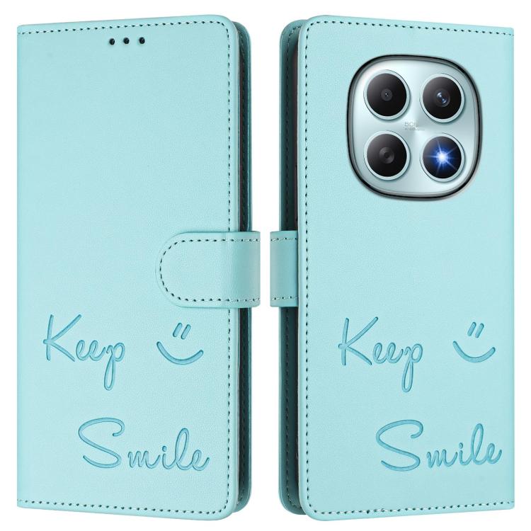 For Redmi Note 15 4G / 5G Global 164mm Smile Embossing RFID Leather Phone Case