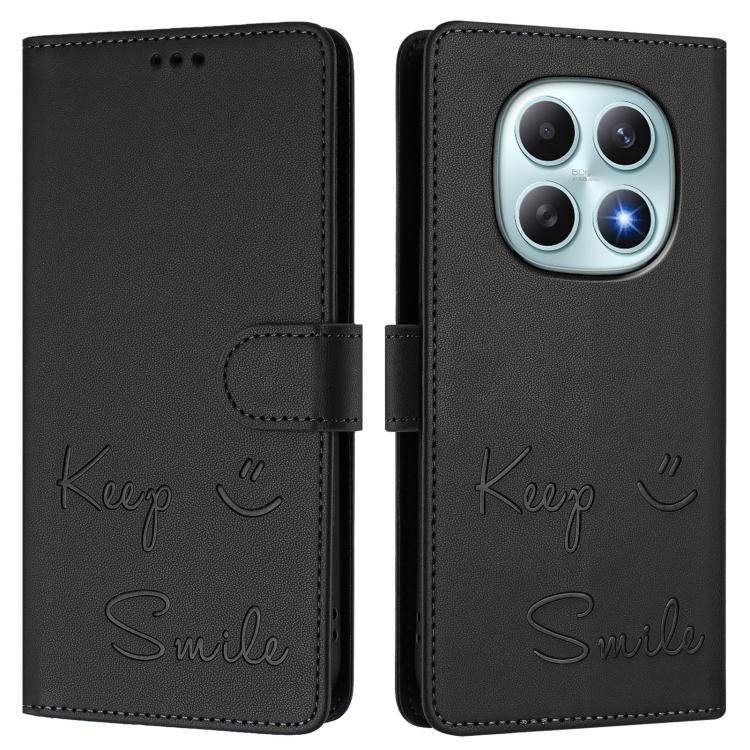 For Redmi Note 15 4G / 5G Global 164mm Smile Embossing RFID Leather Phone Case