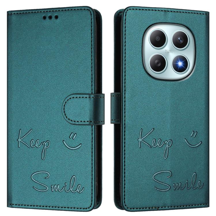 For Redmi Note 15 4G / 5G Global 164mm Smile Embossing RFID Leather Phone Case