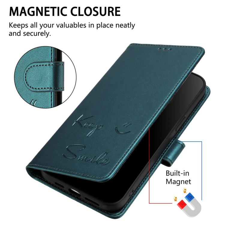 For Redmi Note 15 4G / 5G Global 164mm Smile Embossing RFID Leather Phone Case