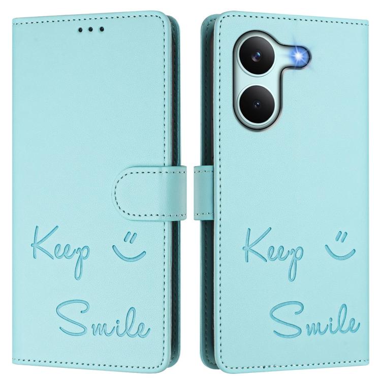 For Redmi Turbo 5 5G Global / Poco X8 Pro 5G Smile Embossing RFID Leather Phone Case