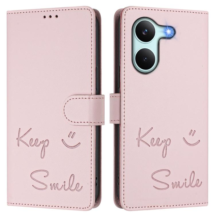 For Redmi Turbo 5 5G Global / Poco X8 Pro 5G Smile Embossing RFID Leather Phone Case