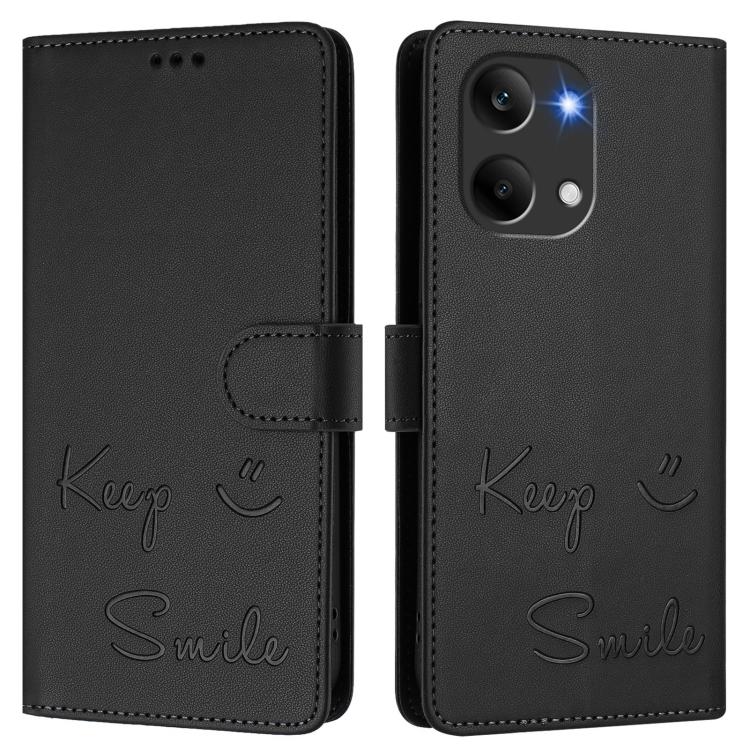For Redmi Turbo 5 Max / Poco X8 Pro Max Smile Embossing RFID Leather Phone Case