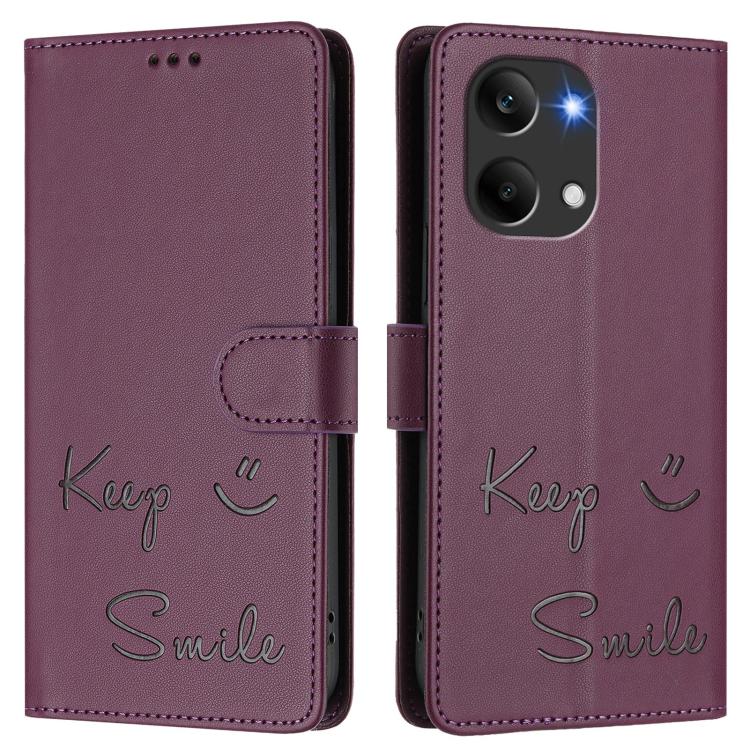 For Redmi Turbo 5 Max / Poco X8 Pro Max Smile Embossing RFID Leather Phone Case