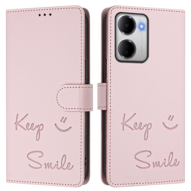 For Redmi 15a 5G Smile Embossing RFID Leather Phone Case