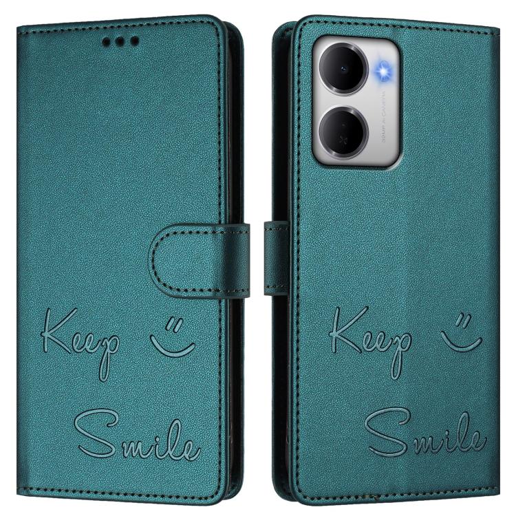 For Redmi 15a 5G Smile Embossing RFID Leather Phone Case