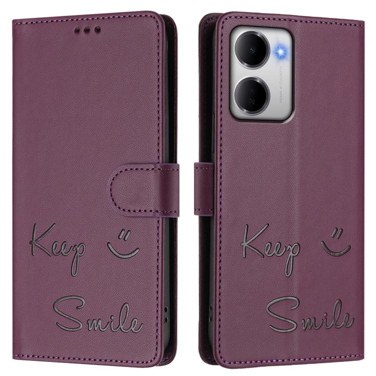 For Redmi 15a 5G Smile Embossing RFID Leather Phone Case