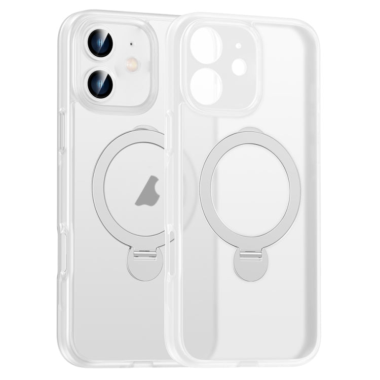For iPhone 11 Matte Texture 360 Degree Rotary Tone Holder MagSafe Phone Case
