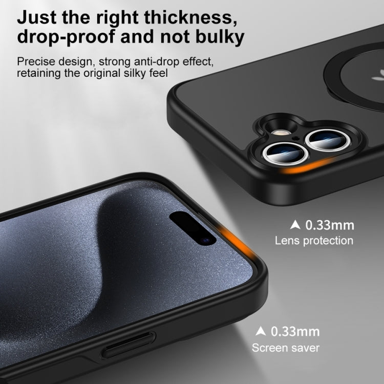For iPhone 12 Pro Max Matte Texture 360 Degree Rotary Tone Holder MagSafe Phone Case