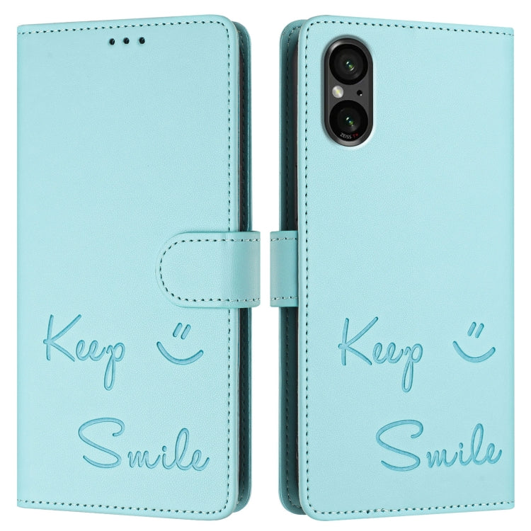 For Sony Xperia 5 VI Smile Embossing RFID Leather Phone Case