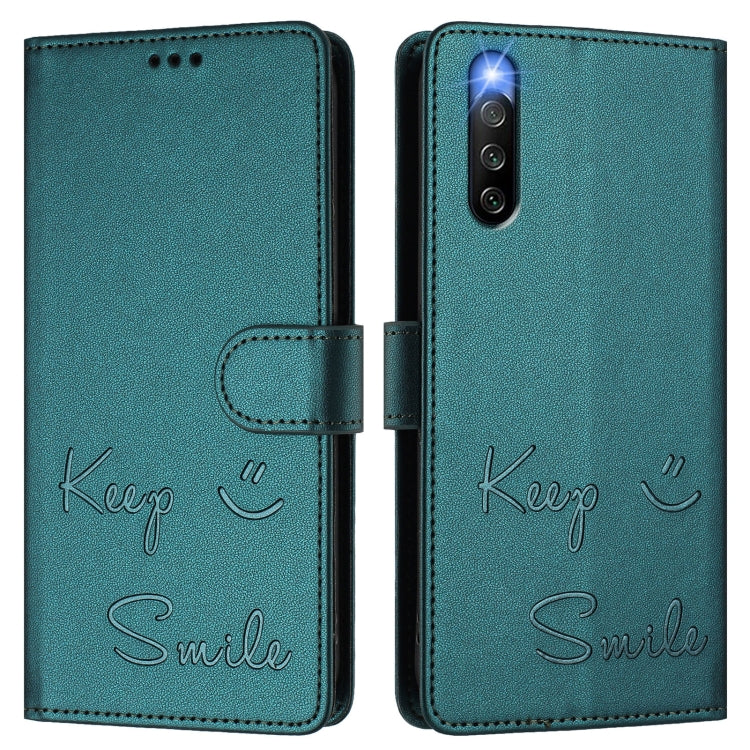 For Sony Xperia 10 IV Smile Embossing RFID Leather Phone Case