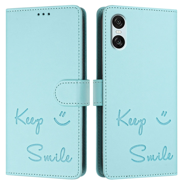 For Sony Xperia 10 VI Smile Embossing RFID Leather Phone Case