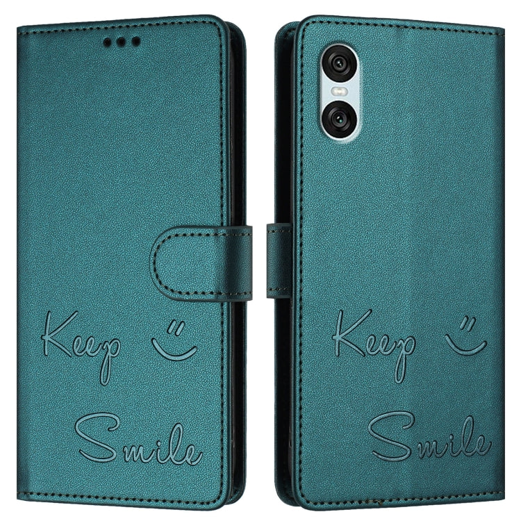 For Sony Xperia 10 VI Smile Embossing RFID Leather Phone Case