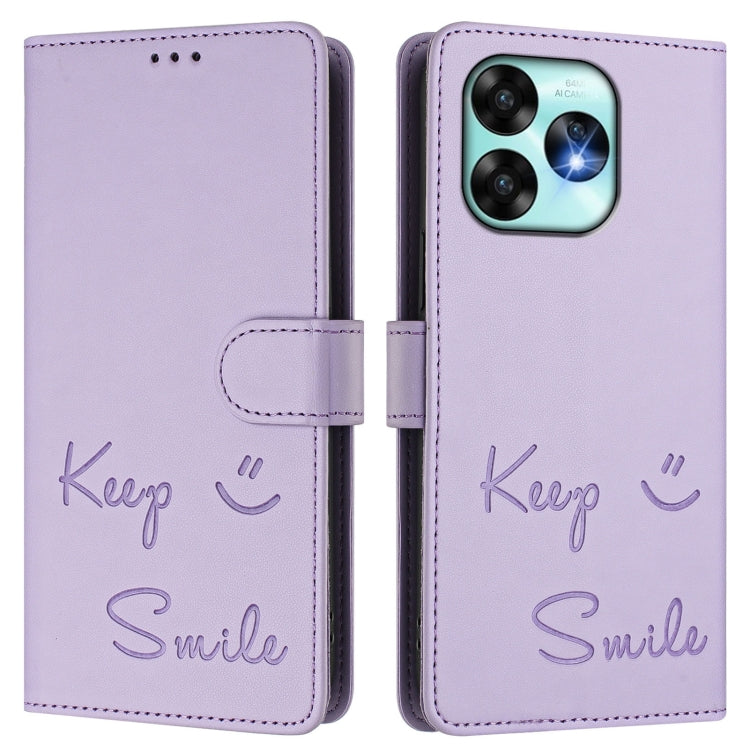 For Umidigi A15 / A15C / A15T Smile Embossing RFID Leather Phone Case