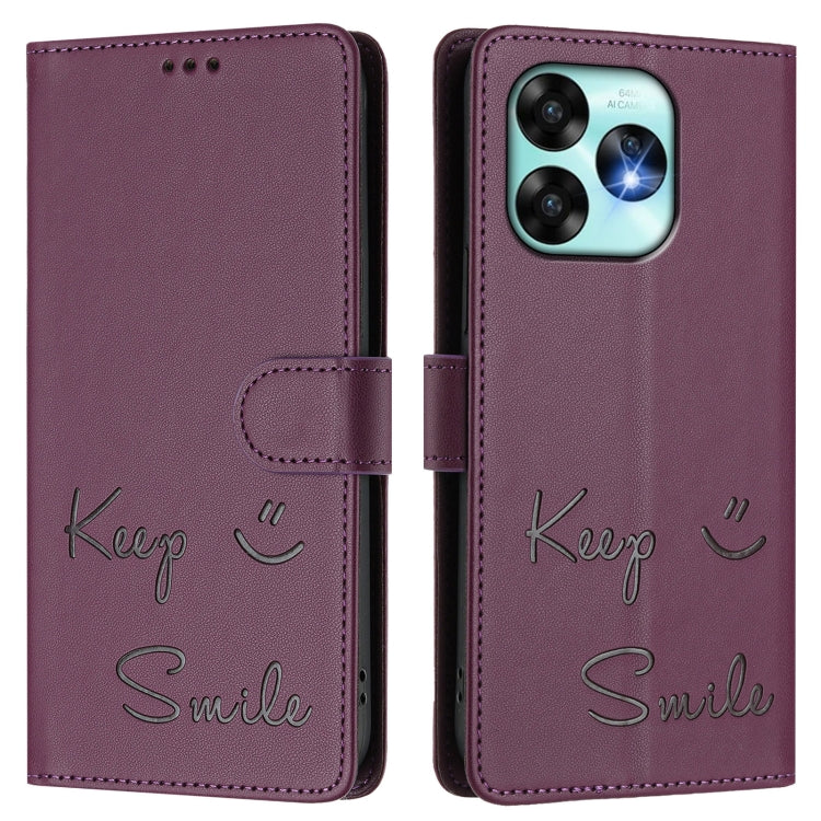 For Umidigi A15 / A15C / A15T Smile Embossing RFID Leather Phone Case