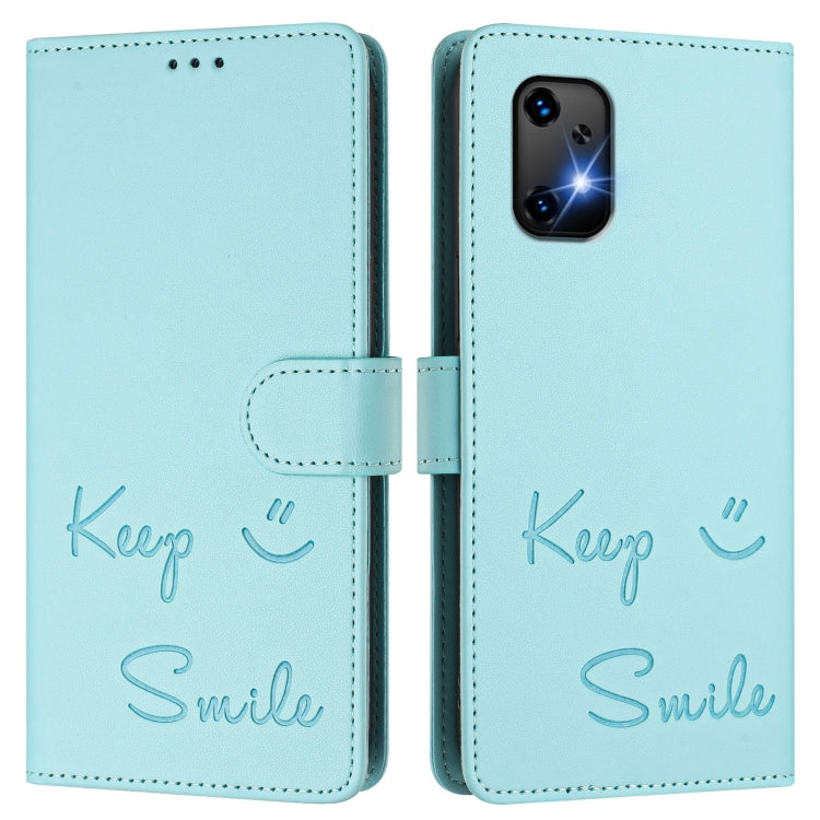 For Umidigi Bison X20 Smile Embossing RFID Leather Phone Case