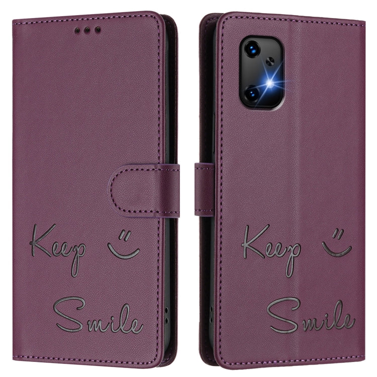 For Umidigi Bison X20 Smile Embossing RFID Leather Phone Case