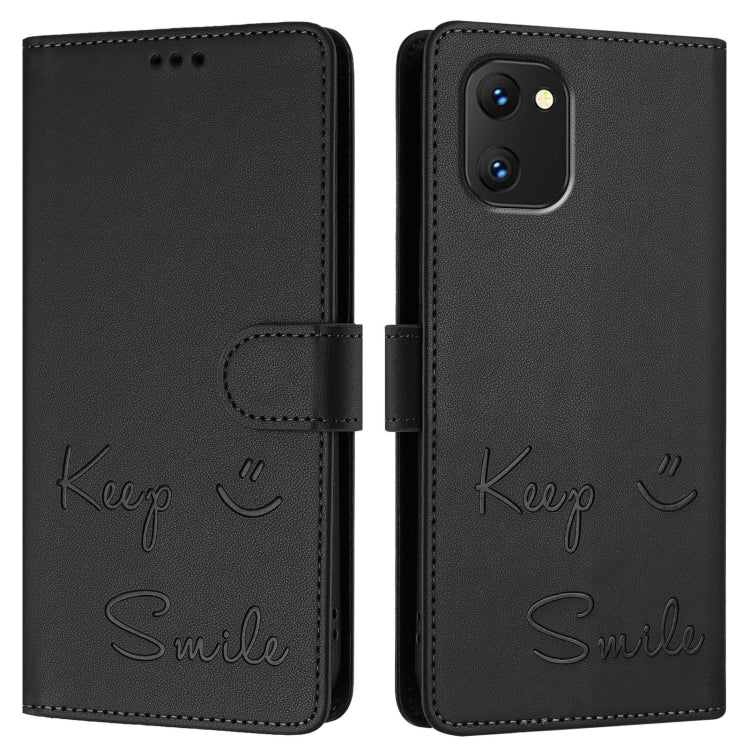 For Umidigi Power 7 / 7S Smile Embossing RFID Leather Phone Case