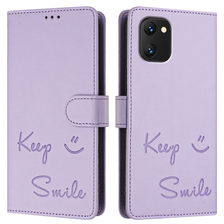 For Umidigi Power 7 / 7S Smile Embossing RFID Leather Phone Case