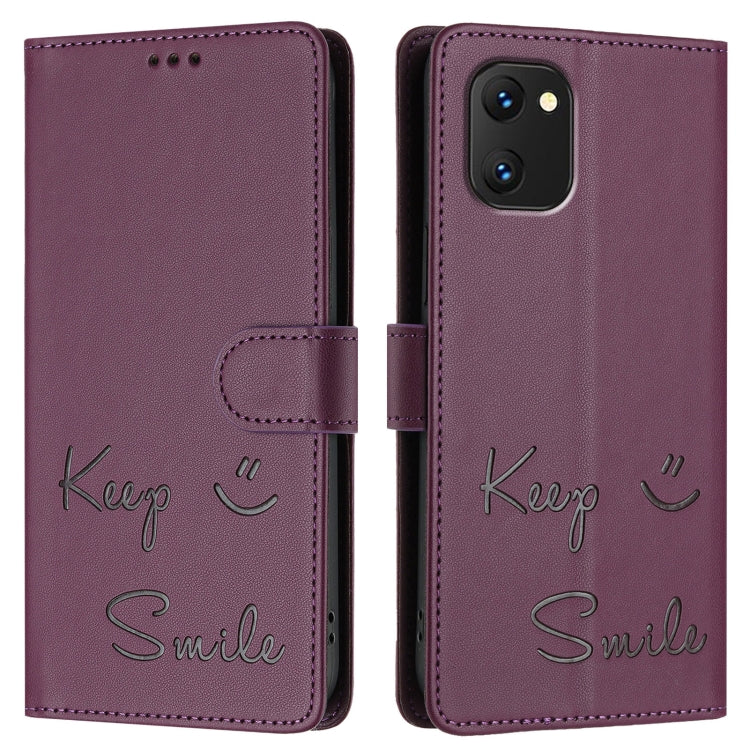 For Umidigi Power 7 / 7S Smile Embossing RFID Leather Phone Case