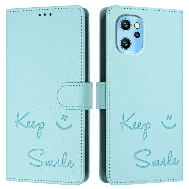 For Umidigi Power 7 Max Smile Embossing RFID Leather Phone Case