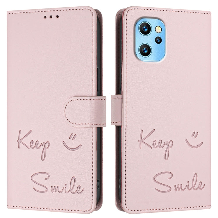 For Umidigi Power 7 Max Smile Embossing RFID Leather Phone Case