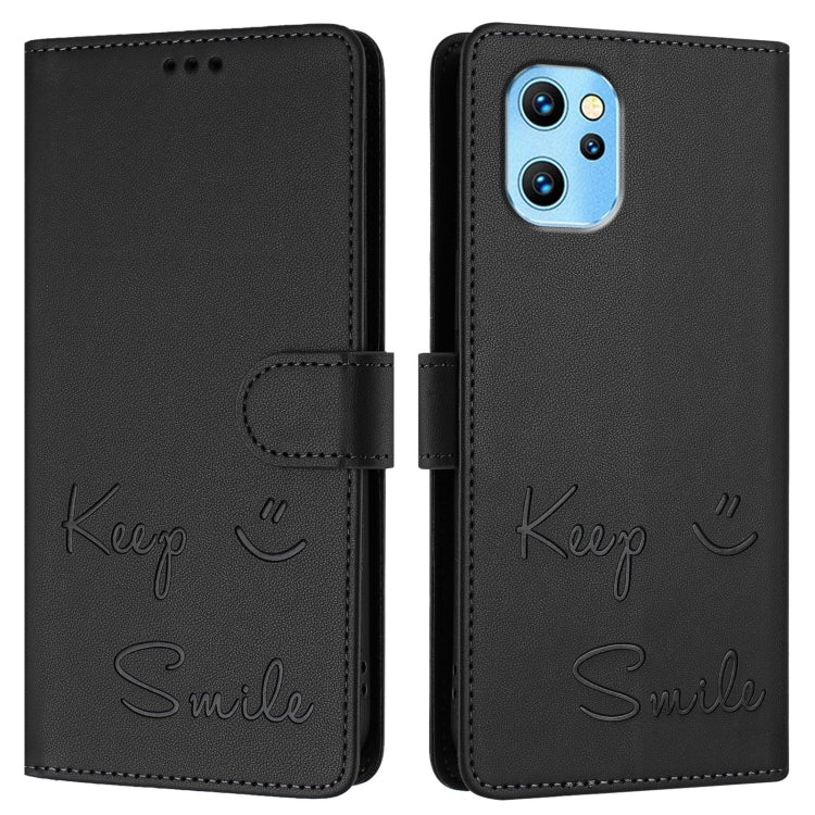 For Umidigi Power 7 Max Smile Embossing RFID Leather Phone Case