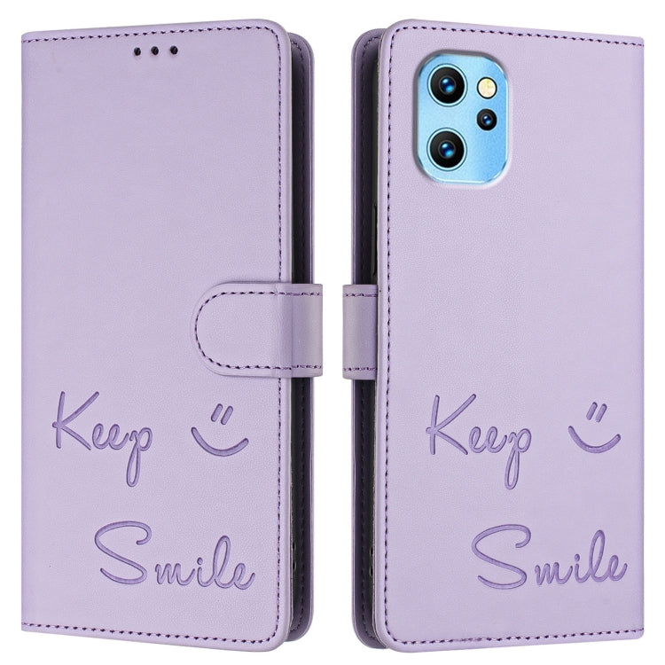 For Umidigi Power 7 Max Smile Embossing RFID Leather Phone Case