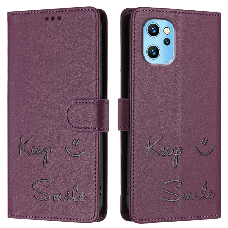 For Umidigi Power 7 Max Smile Embossing RFID Leather Phone Case