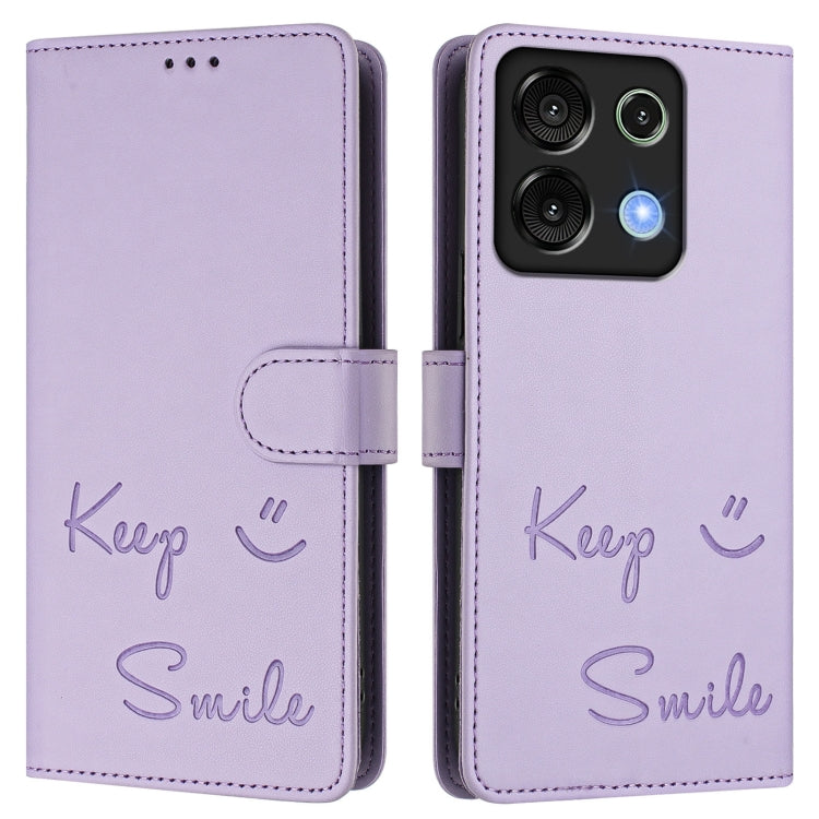 For Umidigi G9 5G Smile Embossing RFID Leather Phone Case