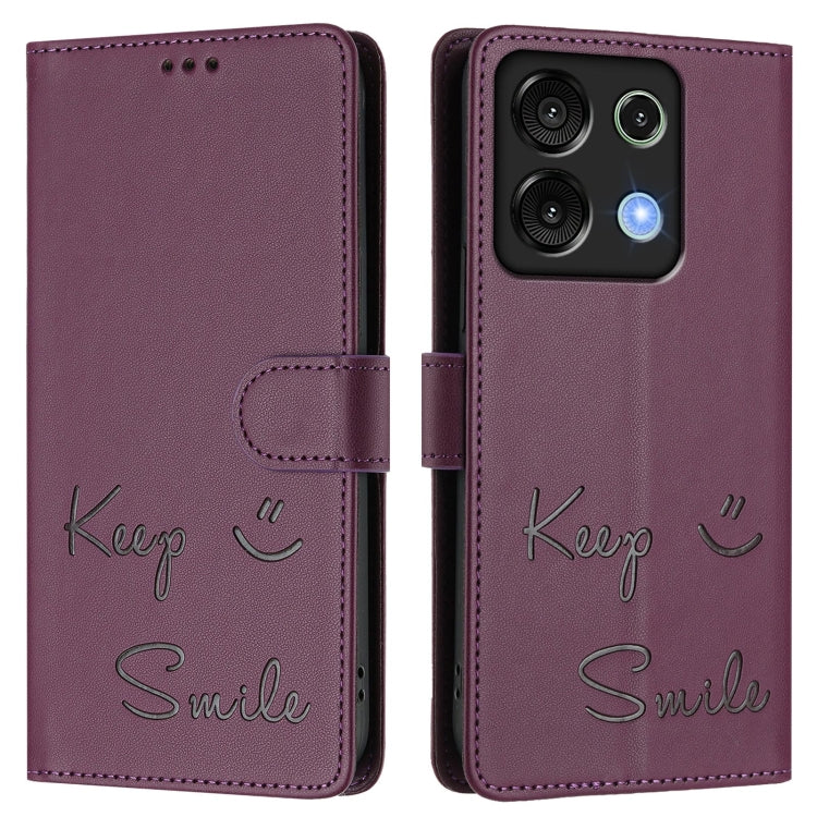 For Umidigi G9 5G Smile Embossing RFID Leather Phone Case