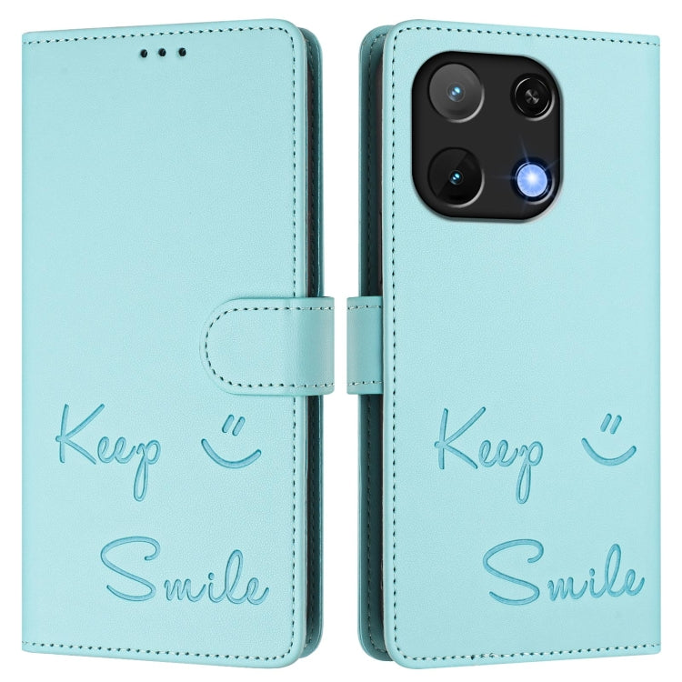 For Umidigi Note 90 Smile Embossing RFID Leather Phone Case