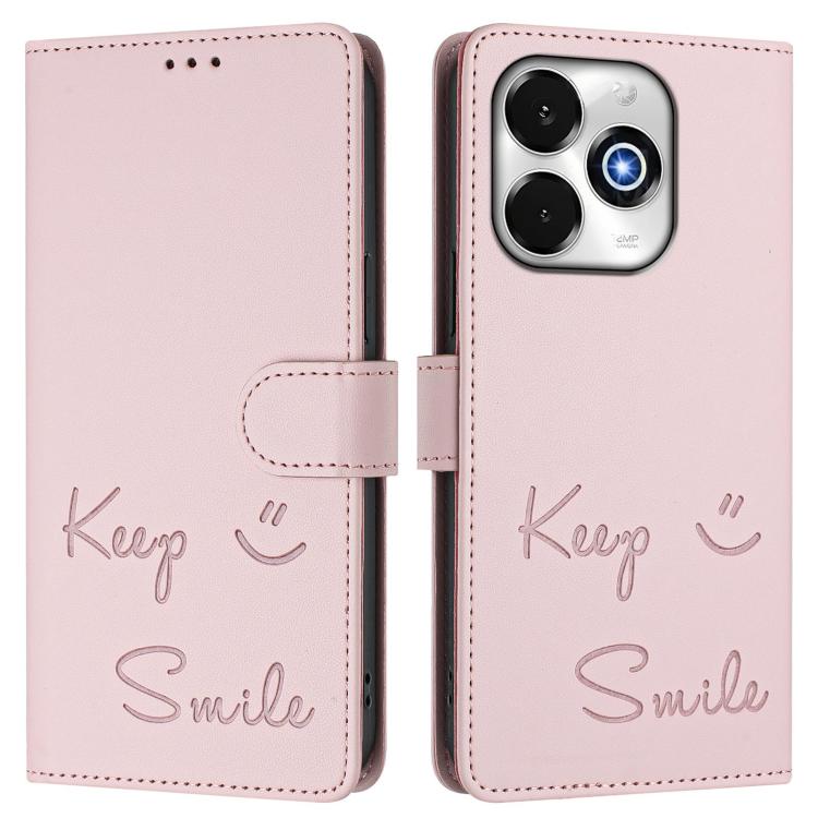For UMIDIGI G100x 5G / 4G Smile Embossing RFID Leather Phone Case