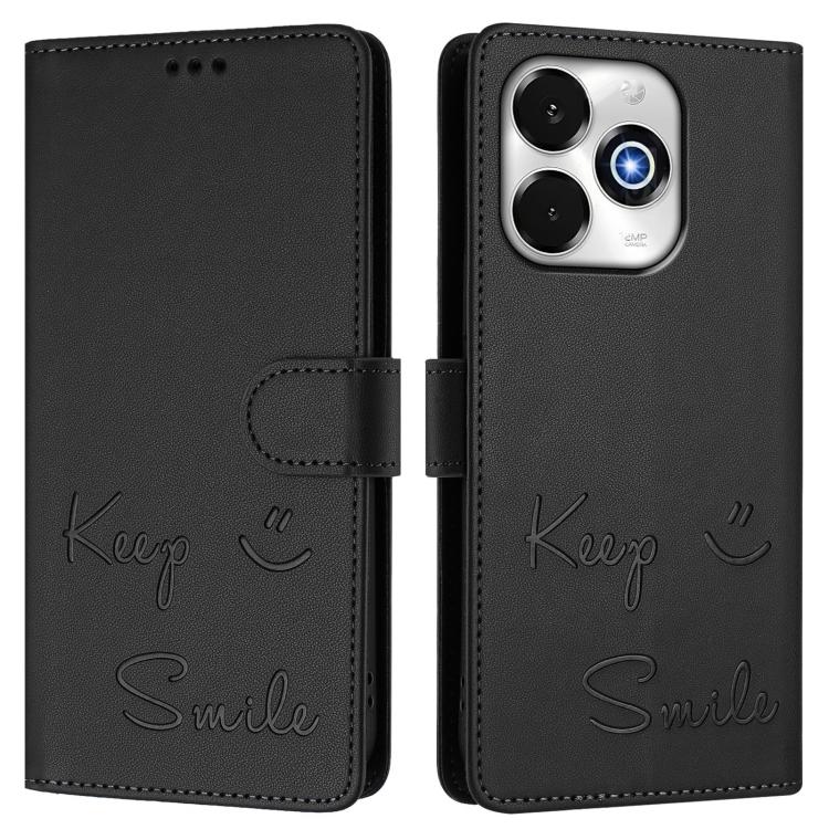 For UMIDIGI G100x 5G / 4G Smile Embossing RFID Leather Phone Case