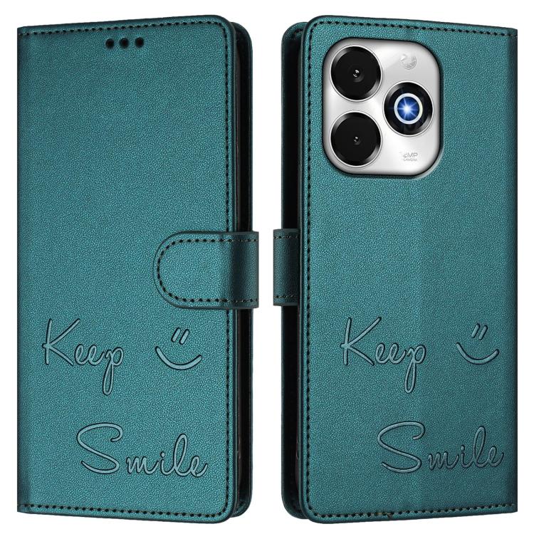 For UMIDIGI G100x 5G / 4G Smile Embossing RFID Leather Phone Case