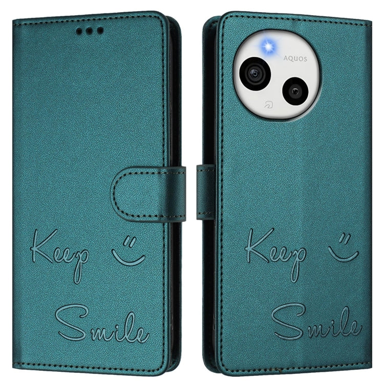 For Sharp Aquos Sense9 Plus Smile Embossing RFID Leather Phone Case