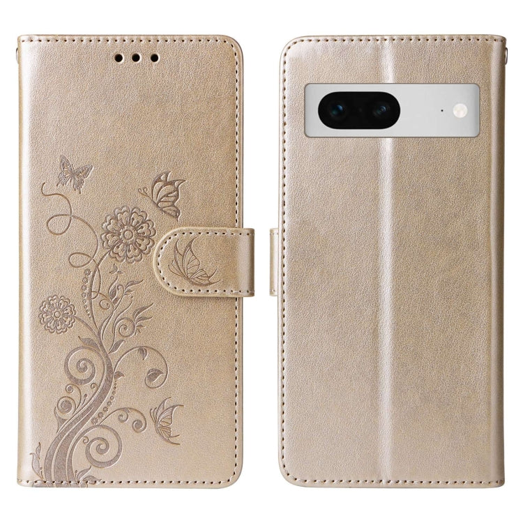 For Google Pixel 7 Pro Embossed Butterfly Flowers Leather Phone Case
