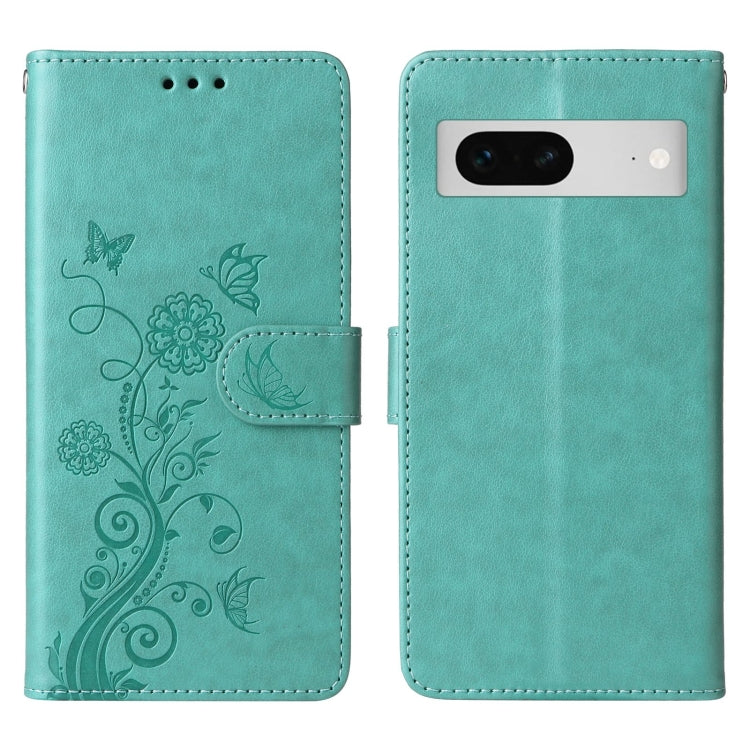For Google Pixel 7 Pro Embossed Butterfly Flowers Leather Phone Case