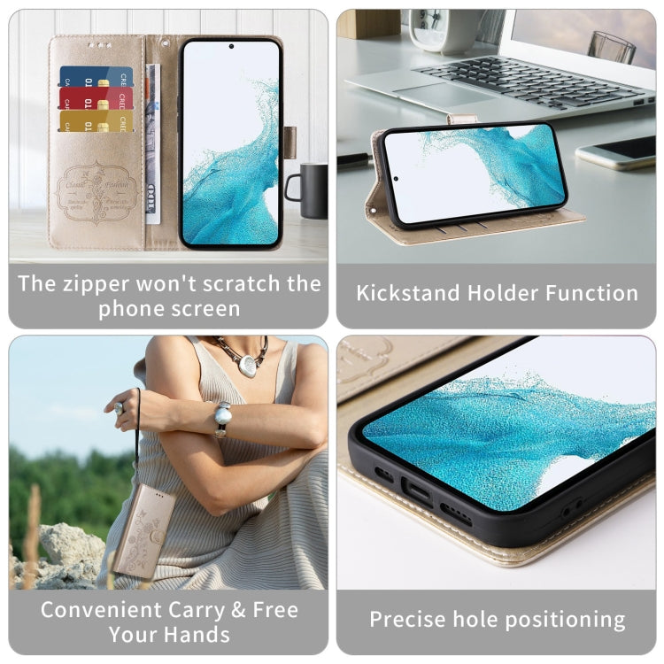 For Sony Xperia 5 VI Embossed Butterfly Flowers Leather Phone Case