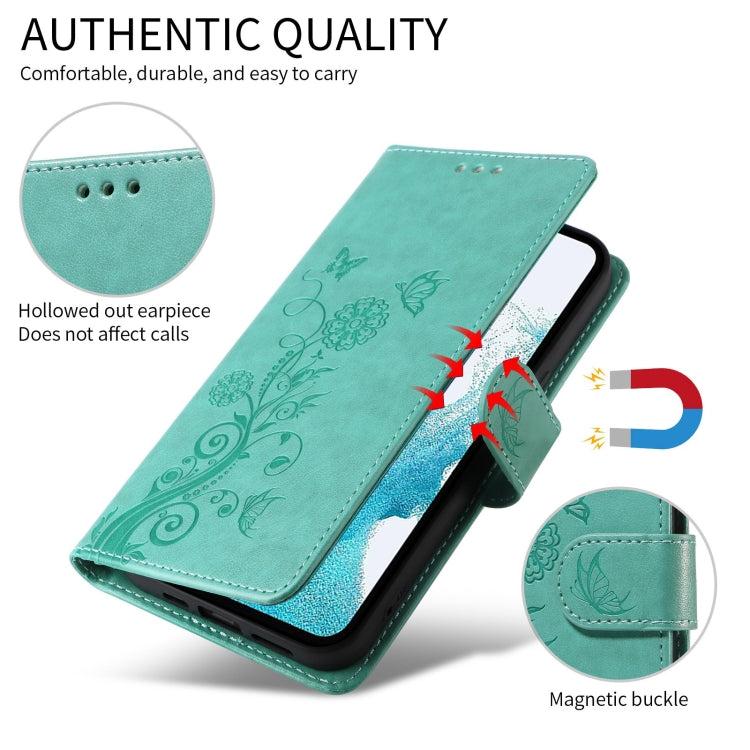 For Sony Xperia 10 V Embossed Butterfly Flowers Leather Phone Case