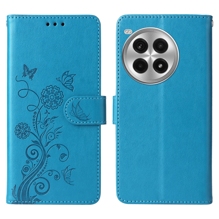 For OnePlus Ace 3 Pro 5G Embossed Butterfly Flowers Leather Phone Case