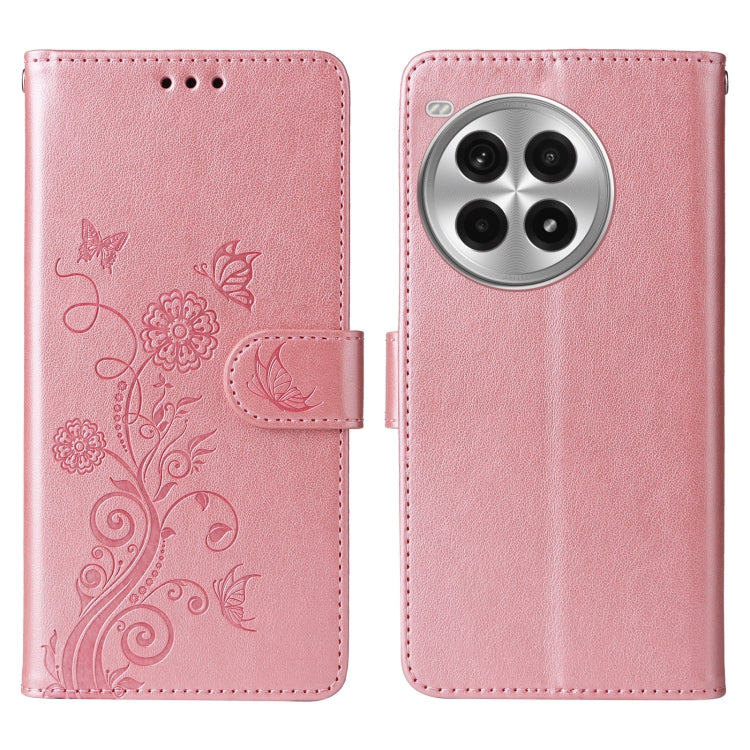 For OnePlus Ace 3 Pro 5G Embossed Butterfly Flowers Leather Phone Case