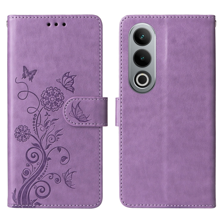 For OnePlus Ace 3V Embossed Butterfly Flowers Leather Phone Case
