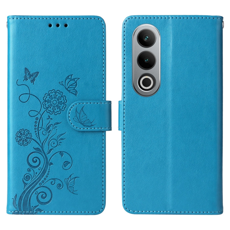 For OnePlus Ace 3V Embossed Butterfly Flowers Leather Phone Case