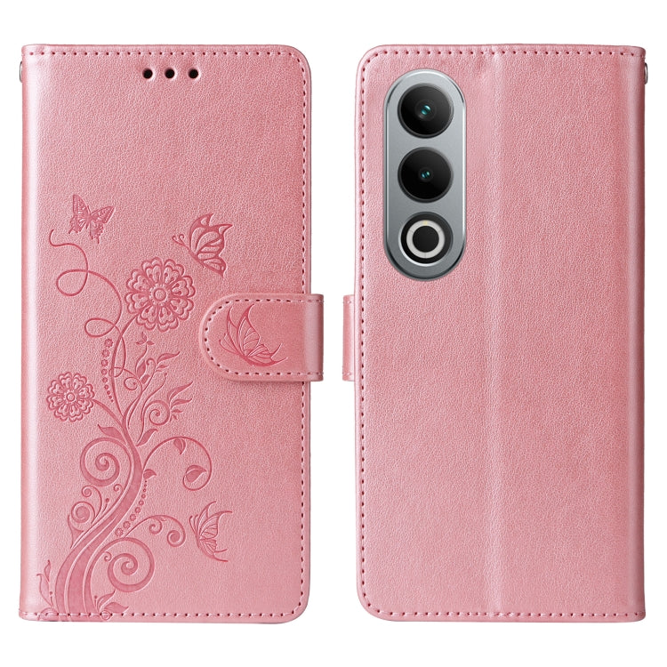 For OnePlus Ace 3V Embossed Butterfly Flowers Leather Phone Case