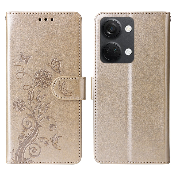 For OnePlus Nord 3 / Ace 2V Embossed Butterfly Flowers Leather Phone Case