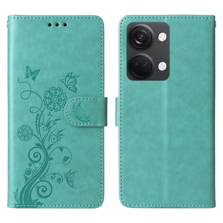 For OnePlus Nord 3 / Ace 2V Embossed Butterfly Flowers Leather Phone Case